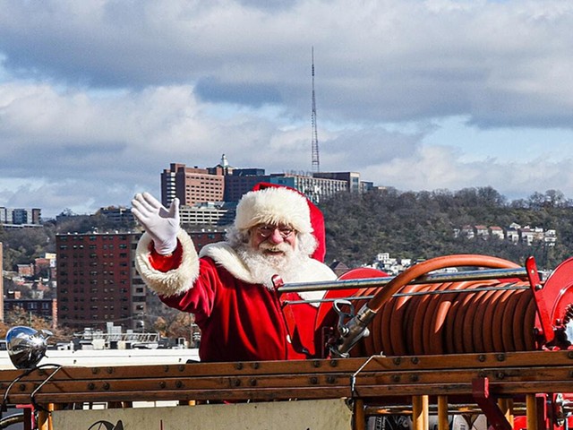 Santa will ride in on a historic fire truck to the Cincinnati Museum Center on Friday, Nov. 25.