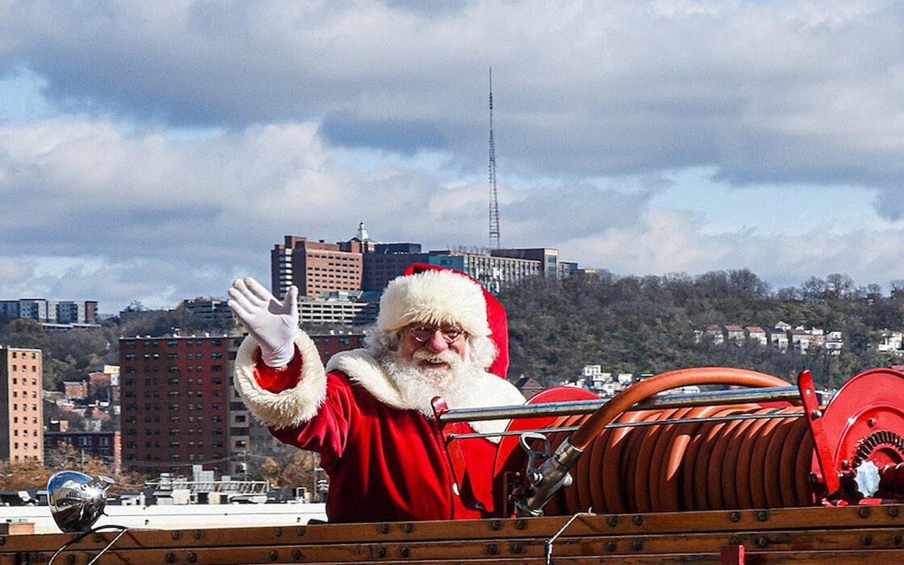 Santa will ride in on a historic fire truck to the Cincinnati Museum Center on Friday, Nov. 25.