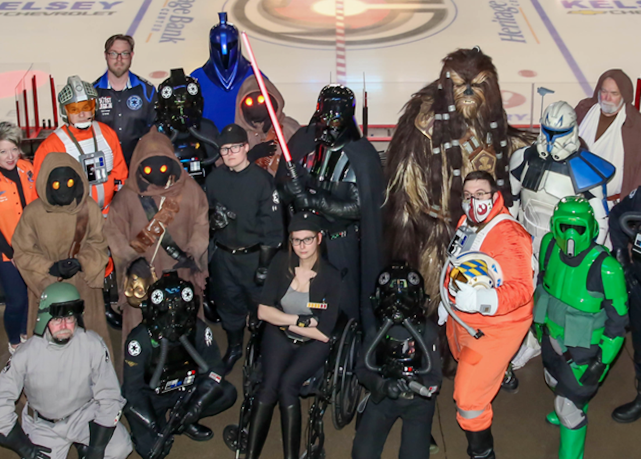 Cyclones vs. Komets: Star Wars Night 
6:30 p.m. Dec. 16
Hockey is known for being a violent sport, but at least the players don’t have lightsabers to bloody up the ice when a brawl breaks out. Fans can expect to see stormtroopers, Jedi knights, Sith lords and maybe even a few droids during the Cincinnati Cyclones' Star Wars Night. Take advantage of the “Star Wars Night Skyline Chili Family 4-Pack,” and every ticket gets a lightsaber and cheese coney coupon. Who wouldn’t want to see a Wookie throw back a few hamburgers and wash them down with $5 craft drafts? Don’t like local beer? May the Coors be with you. 6:30 p.m. Dec. 16. Heritage Bank Center, 100 Broadway St., Downtown, cycloneshockey.com. 
