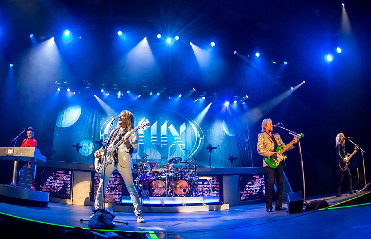 Styx at Hard Rock Casino Ballroom
8 p.m. Dec. 3
If you're a regular karaoke goer, you'll know it's about to get ugly when someone is slated to sing a Styx song — no one can handle the vocal range achieved by the band's former head singer/songwriter Dennis DeYoung in songs like "Come Sail Away" or "Mr. Roboto." That is, except for the new singer, Lawrence Gowan. Check out Styx at Hard Rock Casino Ballroom to see how it's done. Even though the show's in a casino, it's a safe bet you'll have a great time. 8 p.m. Dec. 3. Hard Rock Casino Ballroom, 1000 Broadway, Downtown, hardrockcasinocincinnati.com.