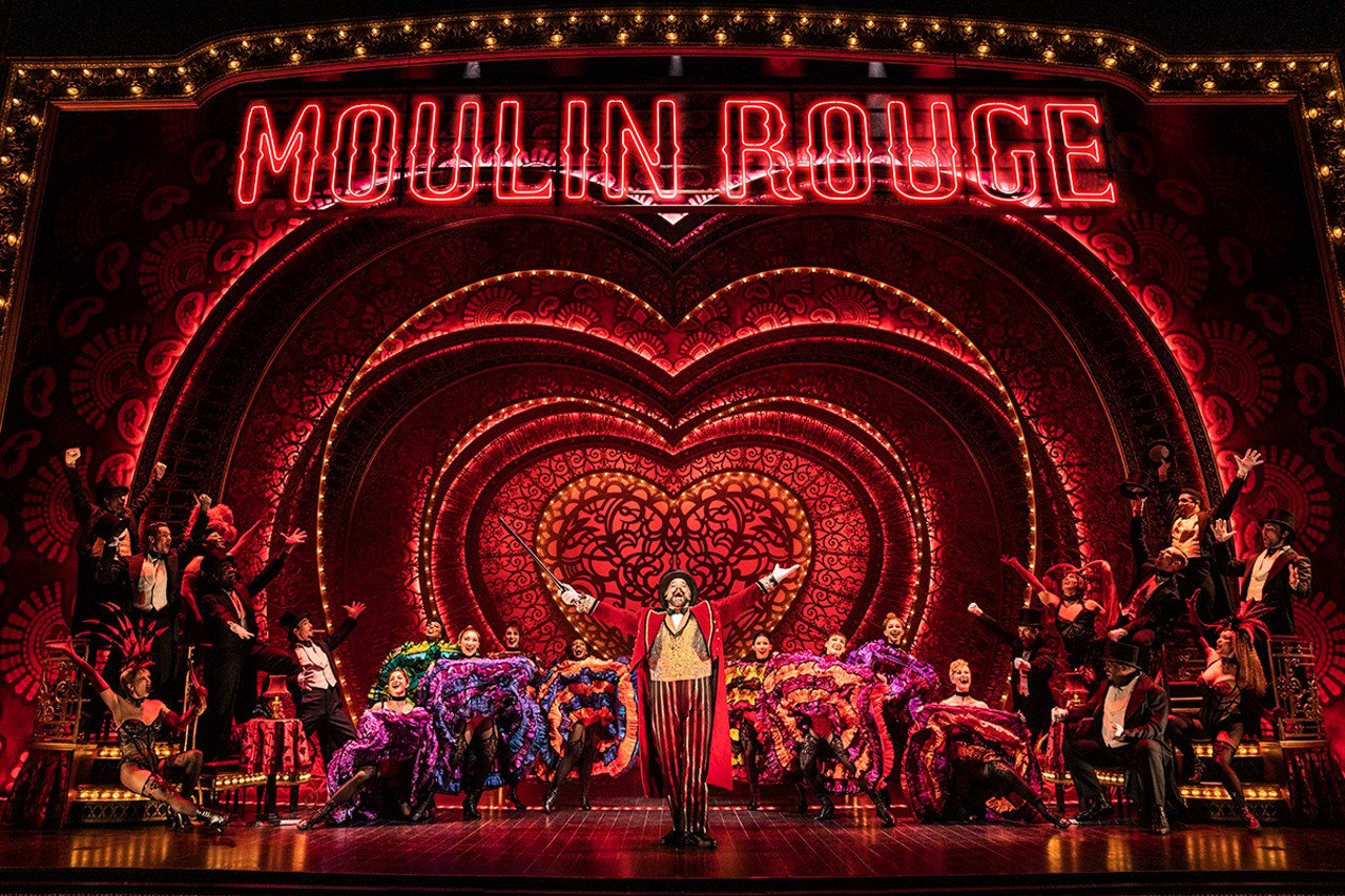 Moulin Rouge! The Musical
8 p.m. May 19; 2 p.m. & 8 p.m. May 20; 1 p.m. & 6:30 p.m. May 21
Truth. Beauty. Freedom. Love. These are the running themes through this onstage adaptation of Baz Luhrmann’s hit film from 2001 starring Nicole Kidman and Ewan McGregor. The touring production of one of Broadway’s most spectacular recent shows, Moulin Rouge! The Musical, is in Cincinnati for two weeks. This jukebox musical romantic drama follows the love story between Satine, the star performer at the nightclub Moulin Rouge and a courtesan, and Christian, a young writer who just arrived in Paris to join the Bohemian movement. The story is told between a number of modern songs, including Lady Gaga’s “Bad Romance,” “Firework” by Katy Perry and “Chandelier” from Sia, as well as the classic hit “Lady Marmalade.”  
8 p.m. May 19; 2 p.m. & 8 p.m. May 20; 1 p.m. & 6:30 p.m. May 21. 650 Walnut St., Downtown. cincinnatiarts.org.