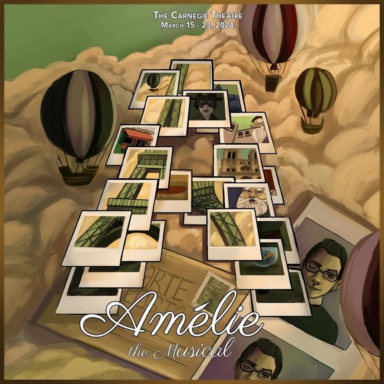 Amélie The Musical at The Carnegie
When: March 22 at 7:30 p.m. and March 23 at 2 & 7:30 p.m.
Where: The Carnegie, Covington
What: Experience the enchanting musical live inspired by the French film of the same name.
Who: The Carnegie
Why: Tout risquer pour l'amour, but make it French.