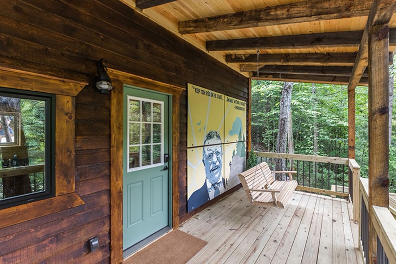 Theodore Tiny Cabin
Powell County, Kentucky
From $145/night | Hosts 4 guests
"Welcome to your getaway in the Red River Gorge! Located on a rare piece of privately held land within the Daniel Boone National Forest is "Theodore Overlook". Named after President Roosevelt, creator of the US Forest Service, "Theodore Overlook" pays homage to that rich history and those who protect our National Parks and Forests.  
Theodore is perfectly situated on a wooded lot with the relaxing sounds of nature and the stream just below the decks.&#148; &#151; Airbnb 
Photo via airbnb.com