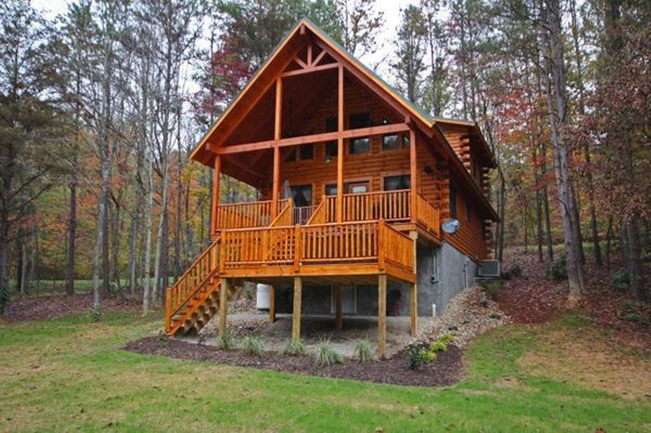 Marsh Hollow: Shadyside Cabin in the Hocking Hills
Laurelville, Ohio
$180 | Hosts 6 guests
"Marsh Hollow is a 34 acre private retreat, offering woods to explore, a shallow creek to splash through and an open field for games and camping. The property includes Shadyside Cabin, an Amish-built luxury cabin.
Shadyside Cabin features two bedrooms, with queen size beds (upstairs bedroom also has a full size futon), 2 bathrooms, great room, fully equipped kitchen & large deck. Guests will appreciate our HDTV, cheery gas 'wood' stove, and sound system. Hot tub, of course. Perfect for two couples or groups up to 6.&#148; &#151; Tripadvisor  
Photo via Tripadvisor.com