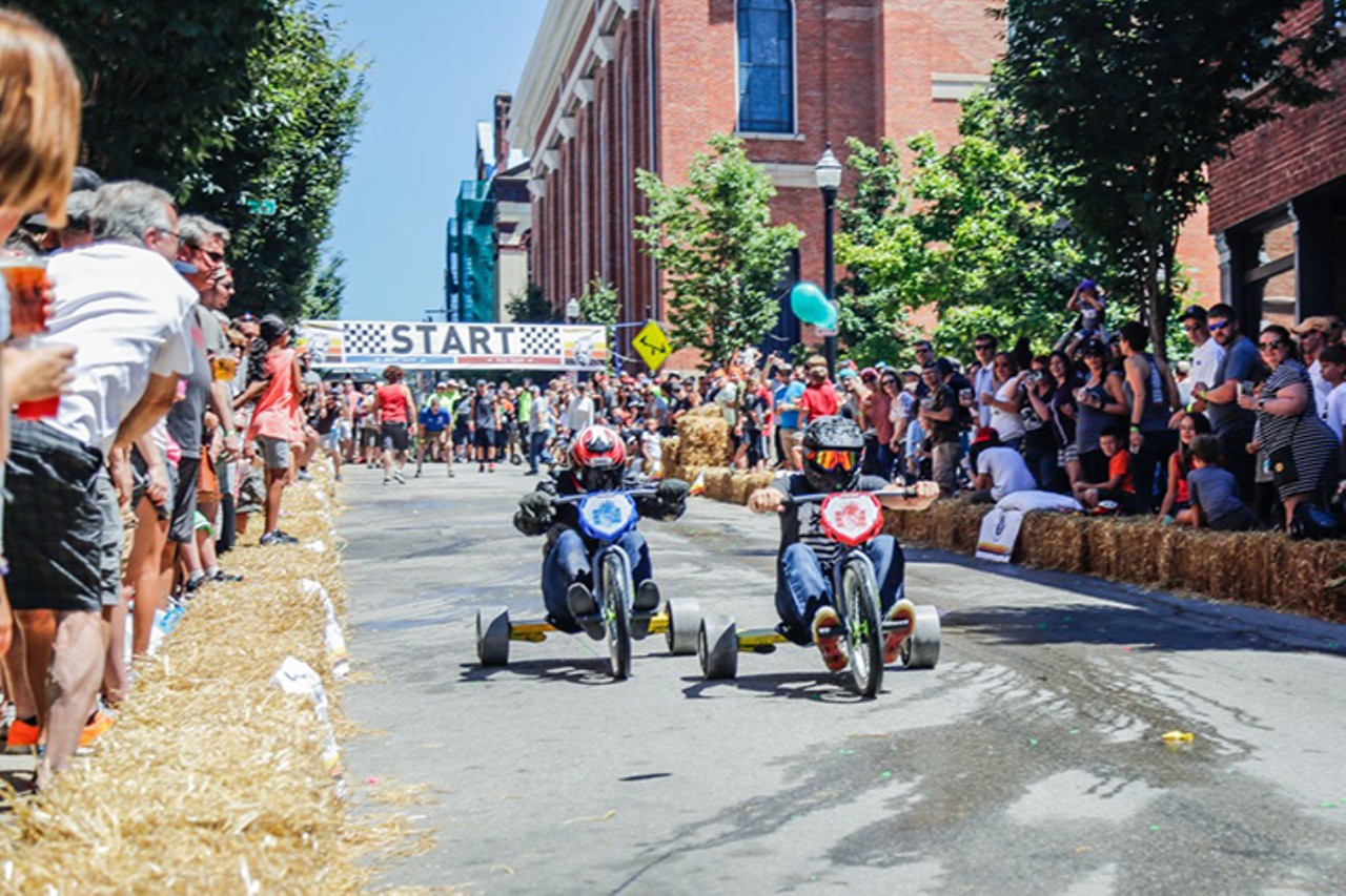 SATURDAY 27
EVENT: Dangerwheel
Make like Evel Knievel and hop on an adult big wheel for this tournament-style downhill race in Pendleton. Doubling in size from the 2018 competition, Danger Wheel will now invite 128 three-person teams to compete in an obstacle course built into Pendleton&#146;s urban core. Race teams consist of three &#151; one driver and two to supply said driver with a running start. Held rain or shine, drivers from each team will go head-to-head down a two-block course that will change throughout the day. Each will compete for the coveted title of &#147;Danger Champion.&#148; Even if you discover your standard driving skills are not transferable and find yourself wiping out a lot, don&#146;t worry: All racers are guaranteed at least two races thanks to the losers&#146; bracket. Local brewers and food trucks will also be lining the block to provide interested spectators with nourishment and alcohol. All proceeds go toward beautification projects in Pendleton. The first races start at 2 p.m. Noon-11 p.m. Saturday. $100 to race; free to watch. The starting line is at 378 E. 12th St., Pendleton.
Photo: Provided by AGAR