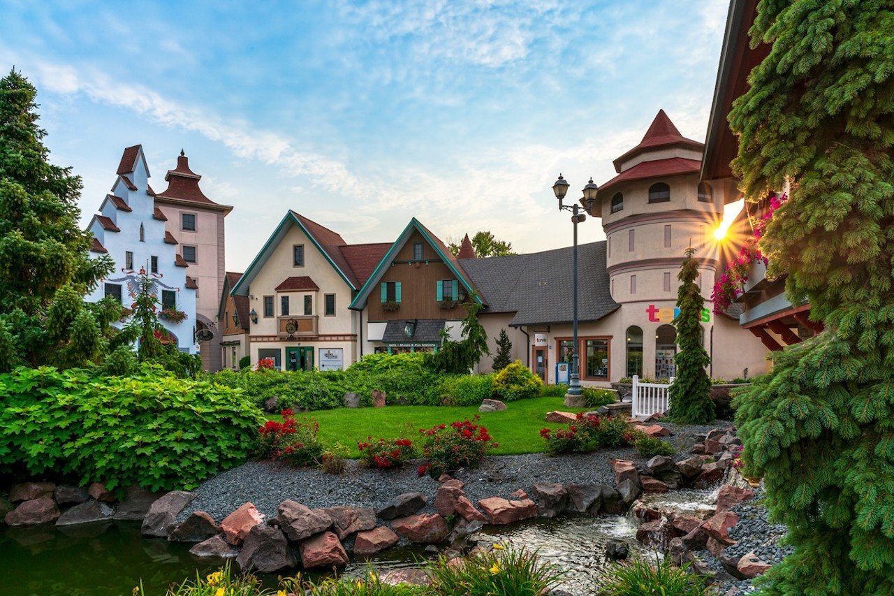 Frankenmuth, Michigan
Distance: 5 hours 
If you thought Cincinnati embraced its German heritage, wait until you experience Frankenmuth, Michigan. Known as “Michigan’s Little Bavaria,” Frankenmuth features tons of Germanic architecture throughout the town. Spend your days at the Bavarian Inn, eating the famous chicken, browsing its numerous shops for collectibles and gifts or splashing around in its new water park, set to open later this fall. In town, you can also walk around in search of the 15 gnomes hidden at local businesses (if you find all of them, you’ll get a prize at the Visitor Center). Be sure to visit Frankenmuth Clock & German Gift Company to see a unique collection of over 150 cuckoo clocks. You can also visit the Frankenmuth Historical Museum or Michigan’s Military and Space Heroes Museum, take an adventure on the Cass River on the Bavarian Belle Riverboat or by kayak or, if you’re ready to celebrate the Christmas season a little early, visit Bronner’s Christmas Wonderland to see the world’s largest Christmas store for ornaments, decorations and Yuletide joy.