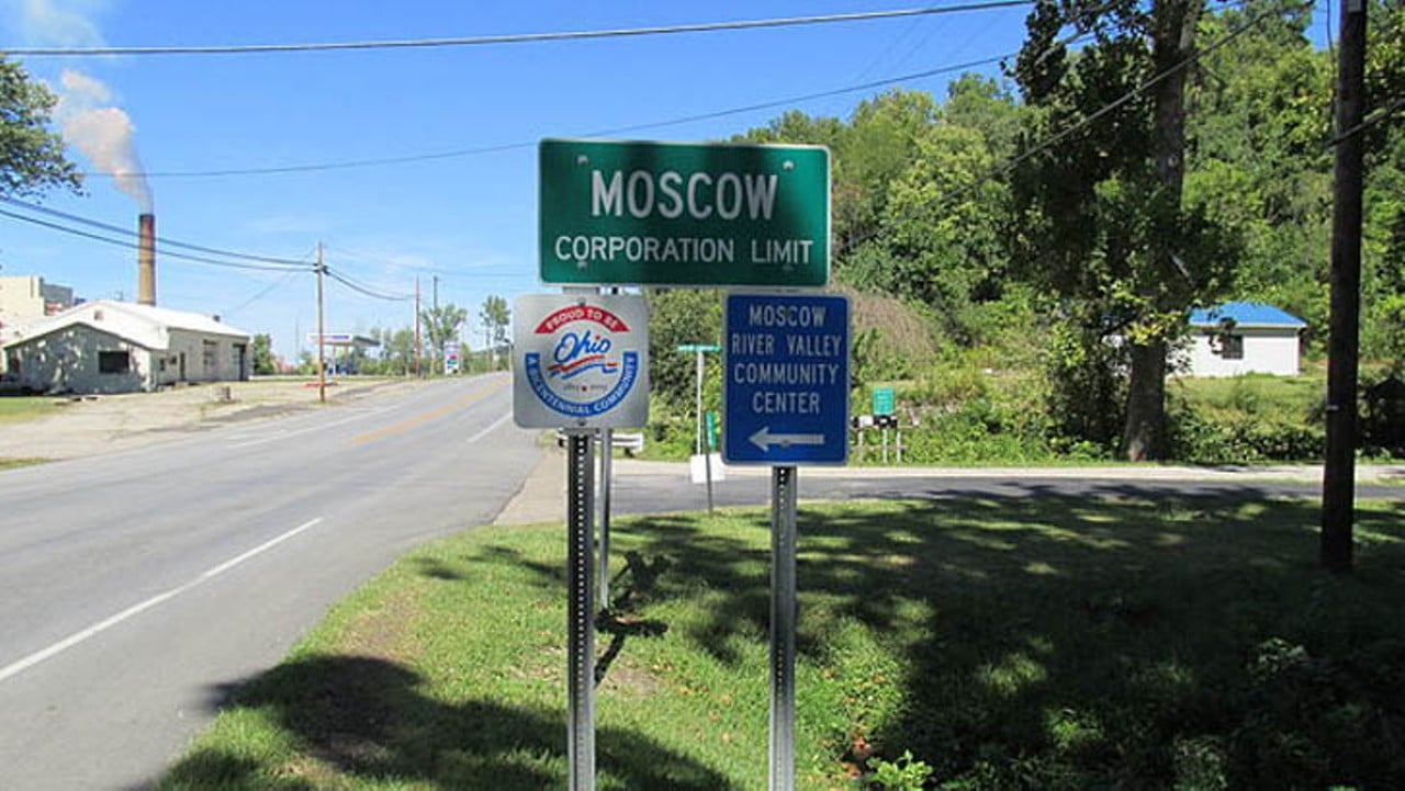 Moscow, MAHS koh
Located in Clermont County, the village of Moscow is a small and quiet town just a few miles east of Cincinnati. 
Photo: Aesopposea, CC BY-SA 3.0