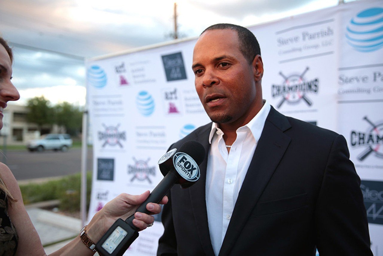 Barry Larkin
This former Major League Baseball player played for the Reds for nearly two decades as a shortstop. Larkin was born in 1964 and attended Moeller High School. 
Photo via Gage Skidmore/Creative Commons