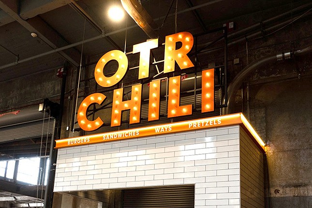 
    OTR Chili Co.
    1910 Elm St., Over-the-Rhine 
     Housed in the old Sartre space in the Rhinegeist Brewery building, OTR Chili Company is a retro diner-style spot offering self-proclaimed "authentic Cincinnati chili" in addition to burgers, salads and shakes. The chili menu features all the classics: a 3-, 4- or 5-Way made with 100-percent beef and secret spice blend, plus a vegetarian way. For booze fans, you can add a shot of bourbon to your malted chocolate or vanilla shake for just $4.
    Photo via Facebook.com/Rhinegeist