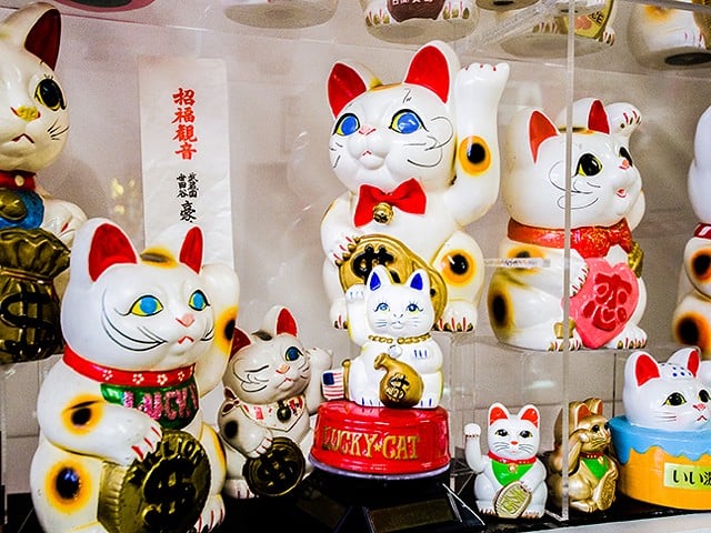 Go Cat Crazy at the Lucky Cat Museum
2511 Essex Place, Walnut Hills
Located inside Essex Studios, the museum boasts a one-of-a-kind collection of Japanese maneki neko &#147;lucky cat&#148; figures. The glass displays stretch across the walls, containing thousands of styles, colors and sizes of cats. Some are golden, others white with red ears and a green bib. Some don black fur or are chipped. Some are stuffed, others ceramic and plastic. There are some wacky ones, too. All of them, however, carry an undeniable charm. There's even a gift shop.
Photo: Kellie Coleman