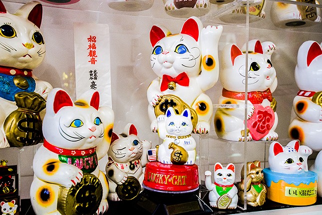 Go Cat Crazy at the Lucky Cat Museum
    2511 Essex Place, Walnut Hills
    Located inside Essex Studios, the museum boasts a one-of-a-kind collection of Japanese maneki neko &#147;lucky cat&#148; figures. The glass displays stretch across the walls, containing thousands of styles, colors and sizes of cats. Some are golden, others white with red ears and a green bib. Some don black fur or are chipped. Some are stuffed, others ceramic and plastic. There are some wacky ones, too. All of them, however, carry an undeniable charm. There's even a gift shop.
    Photo: Kellie Coleman