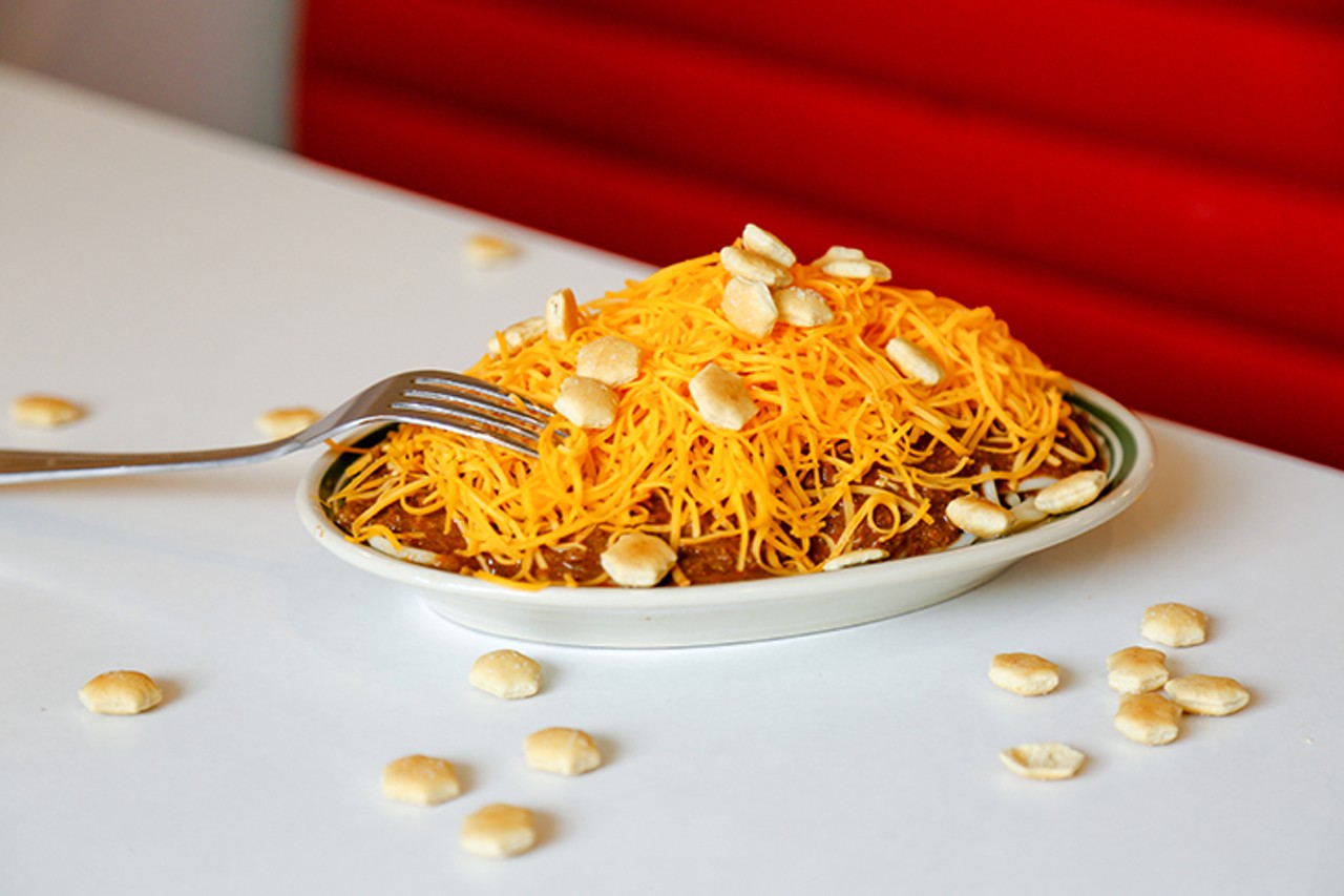 A 3-Way
This Halloween's sexiest costume is a 3-way. Dress up as Cincinnati&#146;s favorite drunk food &#151; steamy spaghetti topped with a loads of chili and cheese.
Photo: Hailey Bollinger