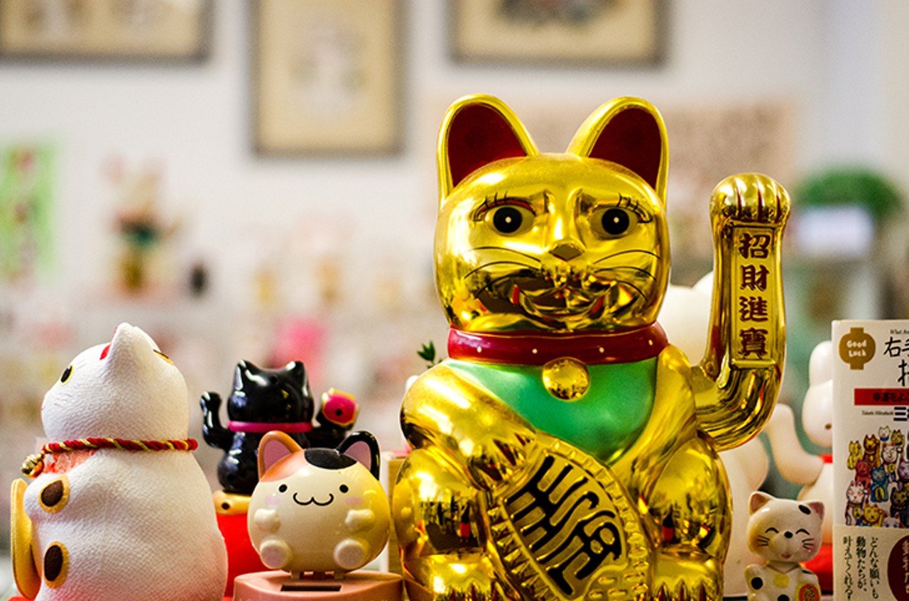 Get Lucky at the Lucky Cat Museum
Free, but donations are greatly appreciated
The excellently odd meow-seum boasts a one-of-a-kind collection of Japanese maneki neko &#147;lucky cat&#148; figures. See over 2,000 of these waving felines, varying in design from antique porcelain to slot machines and pop-culture-themed cats. And don&#146;t worry: There&#146;s a gift shop. 2511 Essex Place, Walnut Hills.
Photo: Kellie Coleman