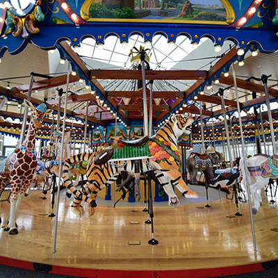 Take a Romantic Walk at Smale Riverfront Park and Ride Carol Ann’s Carousel$2 per personNestled between Great American Ball Park and Paul Brown Stadium, Smale Riverfront Park is dotted with fountains, gardens, an event lawn, a labyrinth, a playground and Carol Ann’s glass-enclosed, year-round carousel. Open select days and hours depending on the season, it features 44 whimsical, Cincinnati-centric creatures for you to ride. If spinning around in circles works up your appetite, Condado Tacos at The Banks nearby has affordable tacos and margaritas. 8 E. Mehring Way, Downtown.