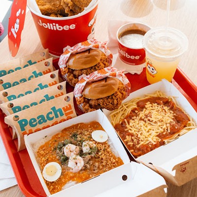 JollibeeThe fastest-growing Asian restaurant company in the world, according to their website, Jollibee serves up Filipino-inspired fast food. The chain offers its famous crispy, juicy Chickenjoy fried chicken, Jolly Spaghetti – spaghetti topped with a sweet-style sauce and loaded with slices of ham, hot dogs and ground meat and the Palabok Fiesta, their take on a traditional Filipino noodle dish covered with garlic sauce, sauteed pork, shrimp and egg. Jollibee’s menu also has chicken tenders, chicken sandwiches topped with umami or sriracha mayo and burgers.