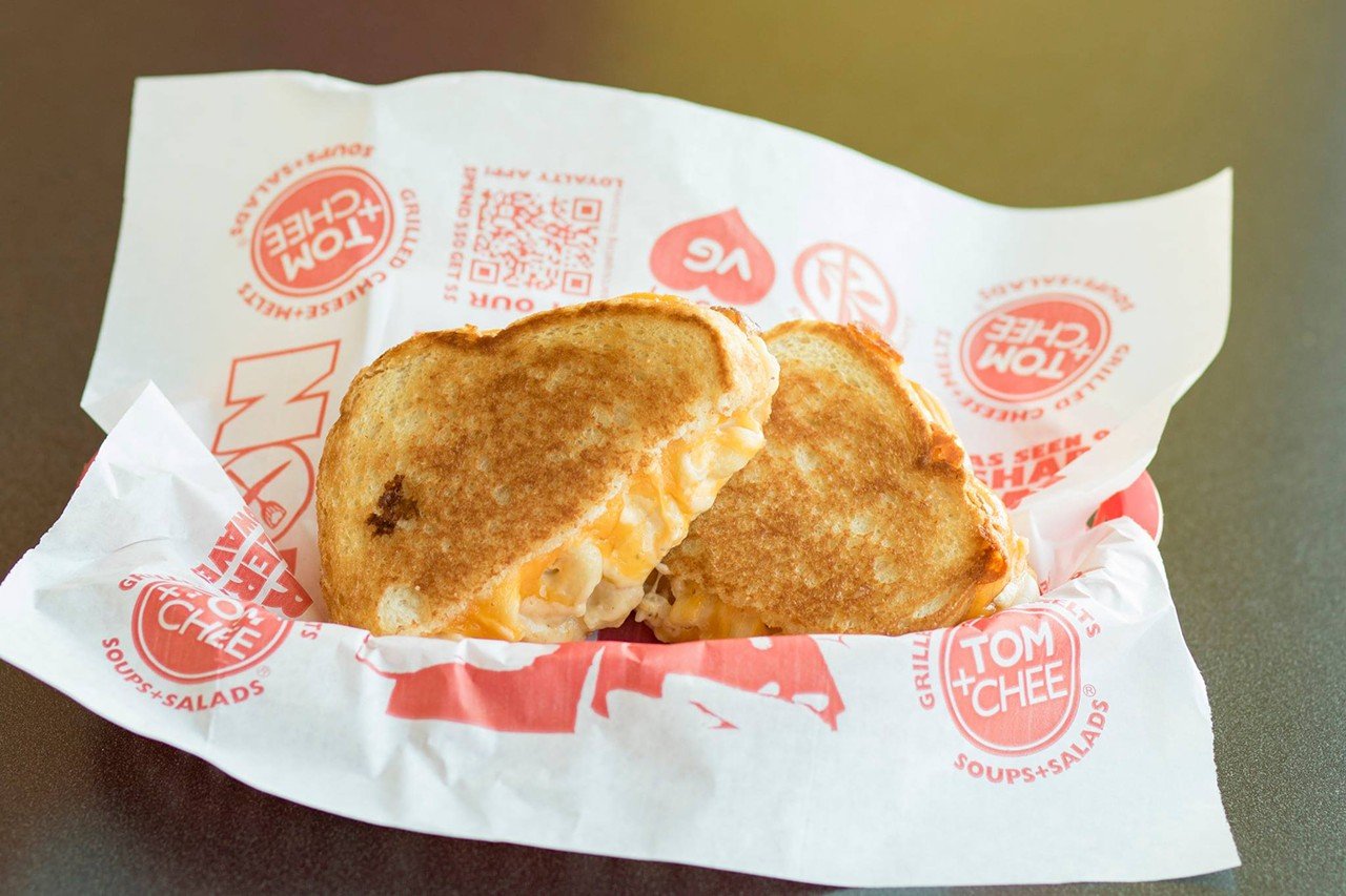 Westsider Sandwich at Tom & Chee
Multiple locations including 125 E. Court St., Downtown; 1 Levee Way, Newport; 7578 Beechmont Ave., Anderson
This Cincinnati-spawned grilled cheese chain has loads of locations in the Queen City and a special goetta sandwich that pays homage to the West Side. The Westsider is loaded with pepper jack cheese, bacon, goetta, fried egg and hot sauce on hearty white bread. 
Photo: Provided by Tom & Chee