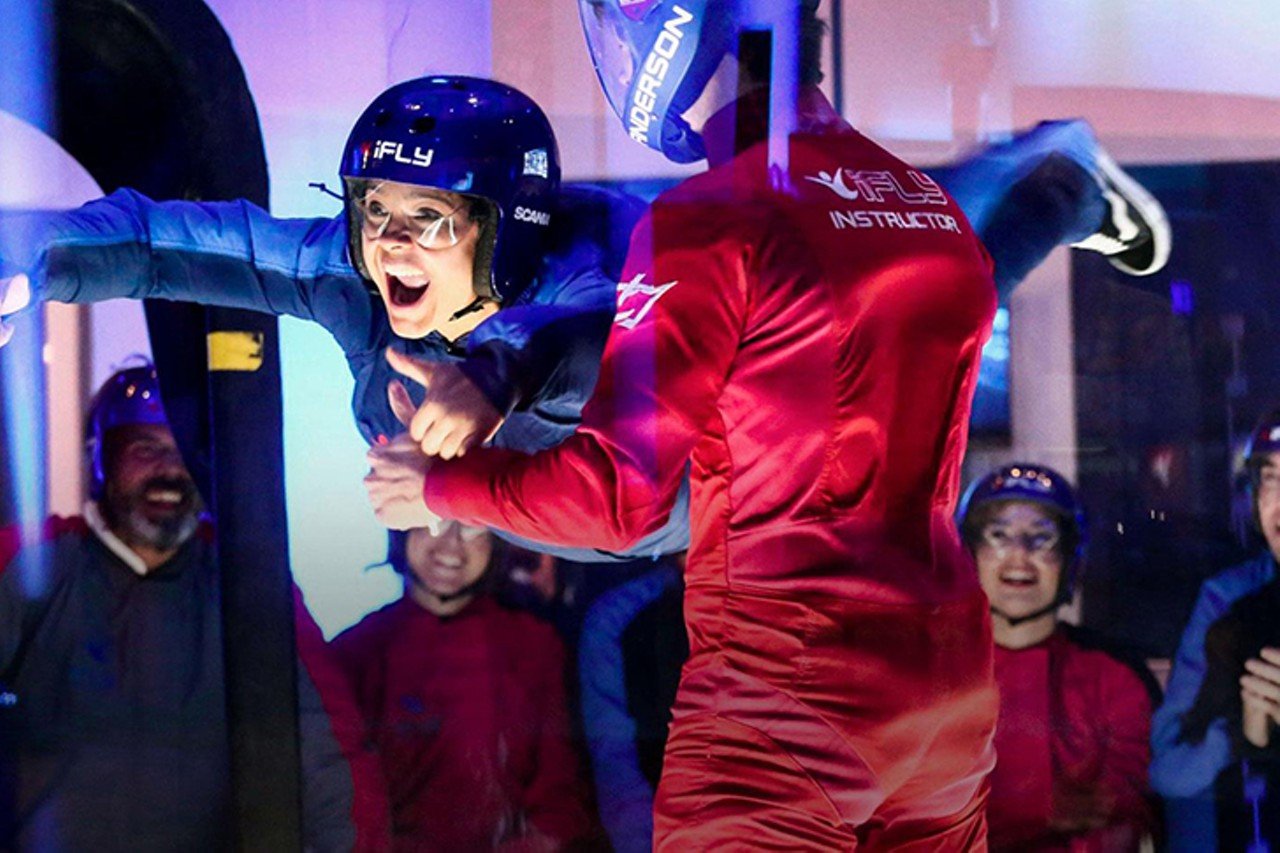 Get your adrenaline pumping at iFLY Indoor Skydiving
7689 Warehouse Row, Liberty Township
If you want the thrill of skydiving without the risk of jumping out of an airplane, iFLY Indoor Skydiving opened a facility in Liberty Township. iFLY uses a wind tunnel fly chamber which "moves air in a vertical column at speeds high enough to keep a person safely floating." Tickets begin at $49.95.
Photo via Facebook/iFLYCincinnati