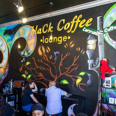 BlaCk Coffee Lounge824 Elm St., DowntownThis coffee shop is from the owners of BlaCk OWned. Their popular house “Wakanda” blend is a mix of Ethiopian, Rwandan and Brazilian beans, and you can even buy a bag of it to brew at home (U.S. vice president Kamala Harris enjoyed the Wakanda blend during a 2021 visit). They also offer bag and brewed teas, cold-pressed juices and other coffee drinks like espresso, cappuccinos, lattes and macchiatos, which can all be made with non-dairy milk alternatives. If you're hungry, their small menu features sandwiches and pastries.
