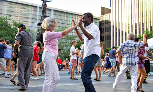 Put on Your Dancing Shoes for Salsa on the Square520 Vine St., DowntownBust out your best moves or learn how to salsa every Thursday night at Fountain Square during the summer. Salsa on the Square is free and features live local and regional Latin bands that specialize in salsa, merengue, cumbia and Latin jazz. There are also two large dance classes to help you get the moves down, and Mazunte is there to serve up tacos, tostados and guacamole. For a refreshing drink after all the dancing, grab a margarita at Fountain Square’s full-service bar.