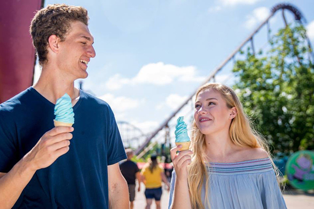 “Blue” ice cream at Kings Island will always be Smurf ice cream. Also "blue" is the technical flavor name.
