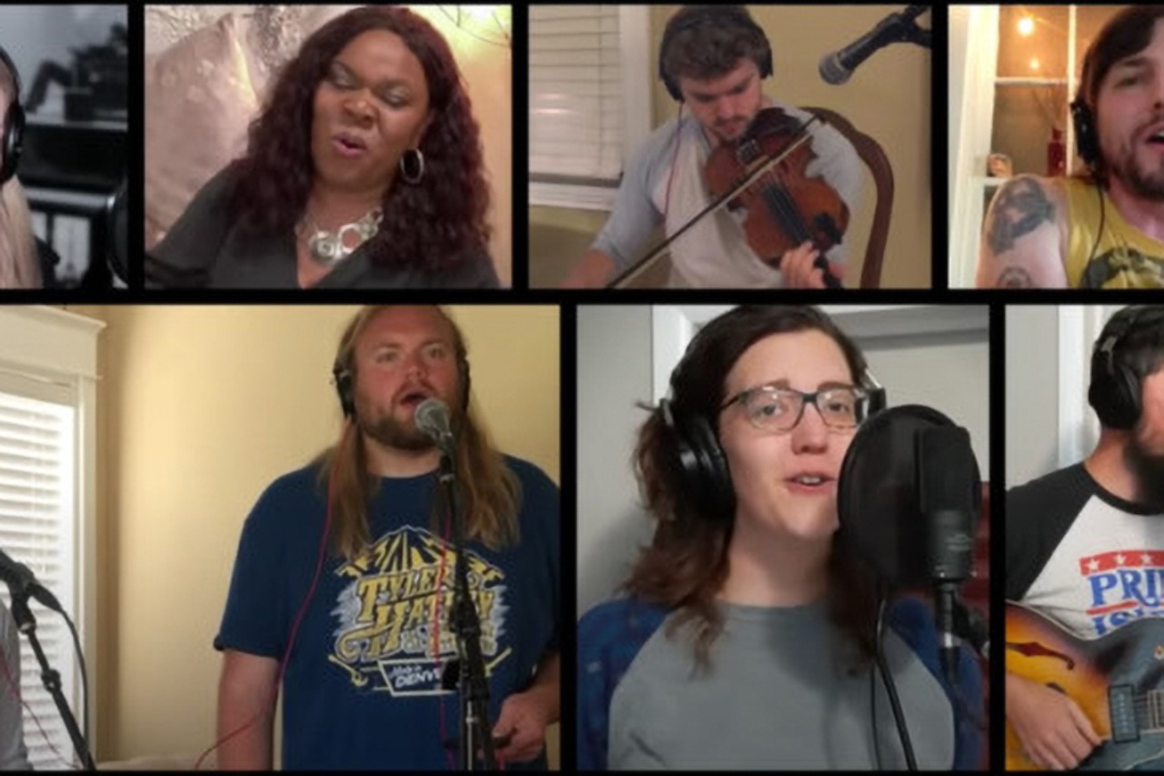 Local musicians teamed up to perform a cover of &#147;Lean on Me&#148; for Cincinnati Children's Hospital
Photo: YouTube screengrab