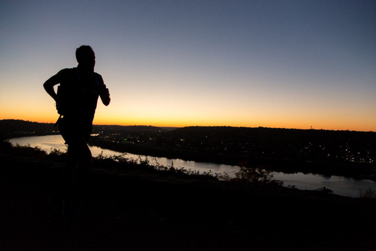 Catching the sunrise in Eden Park is one of the runner&#146;s favorite morning rituals, but the route he takes may vary day-to-day. Occasionally he&#146;ll add on another 5 miles by crossing into Kentucky and back. He&#146;s even run to the Northern Kentucky Airport to catch a flight.