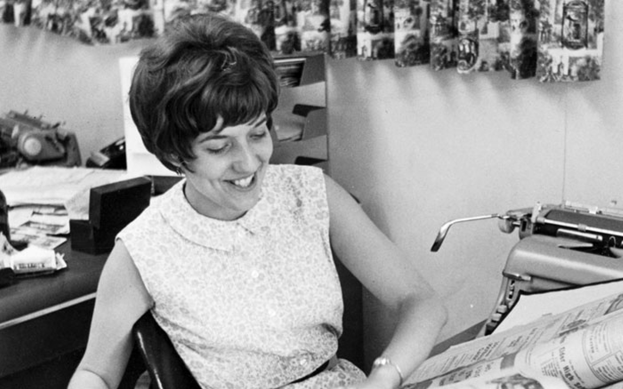 Judy McCarty Kuhn as News Record editor in the 1960s, a tumultuous decade at the college.