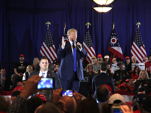President Donald Trump at a campaign rally in West Chester in 2016