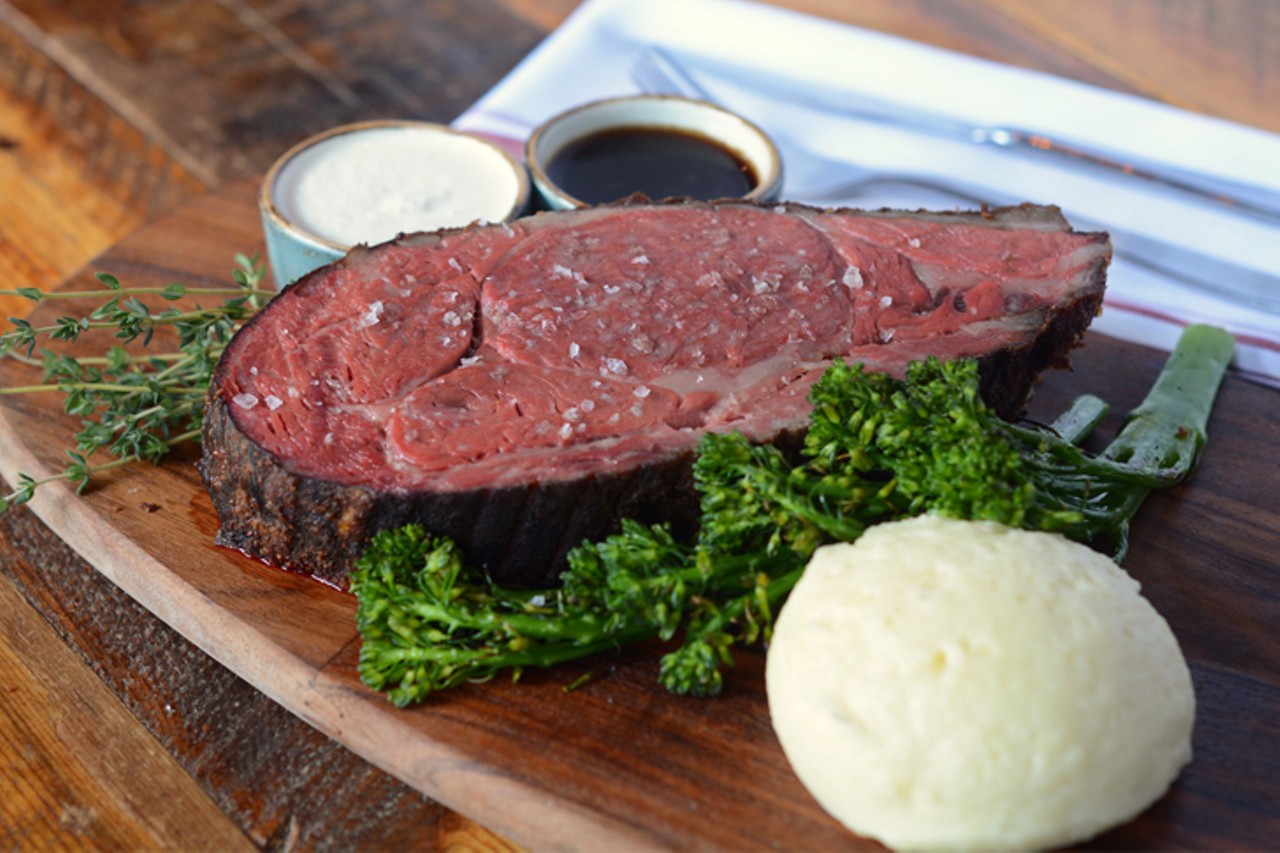National Exemplar
$46 3-Course Dinner // Dine-In Only
Prime Rib Au Jus: Aged prime rib, whipped potatoes, charred broccolini, creamy horseradish (second course option)
Photo: National Exemplar