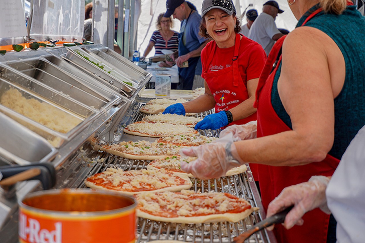 It would not be the Ohio Sauerkraut Festival without Sauerkraut Pizza