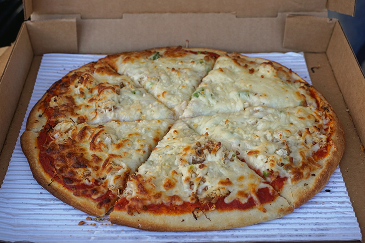 Sauerkraut Pizza is a staple of the Ohio Sauerkraut Festival