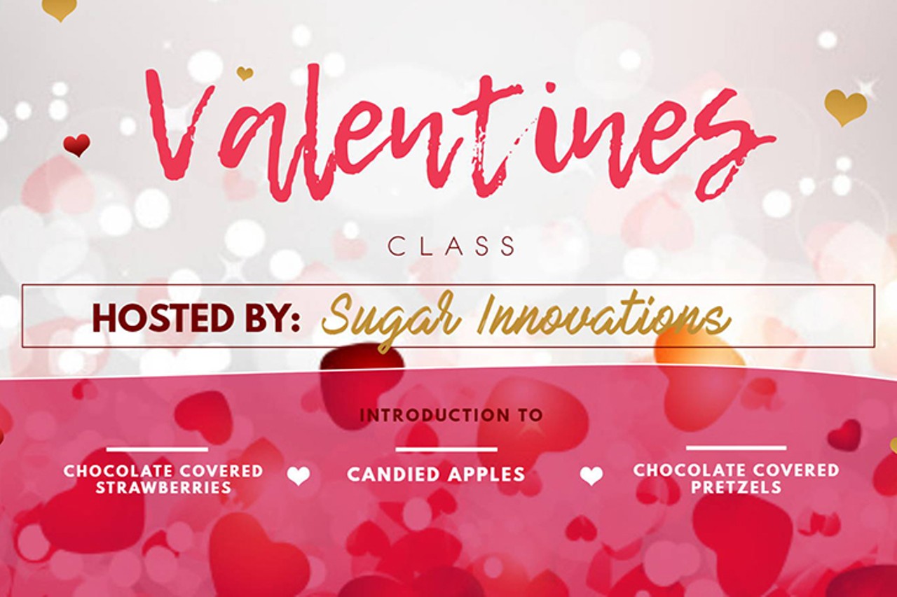 Valentine&#146;s Treats hosted by Sugar Innovations
3-5 p.m. Feb. 10. $80. Findlay Kitchen, 1719 Elm St., Over-the-Rhine
Drip, drizzle and decorate chocolate strawberries, apples and pretzels with your loved one while sipping on beer and wine and nibbling on some appetizers. If you and your plus-one are selected for best completed chocolate design, you can expect a prize to commemorate your talents. 
Photo via Facebook.com/ValentinesTreatsEventPage