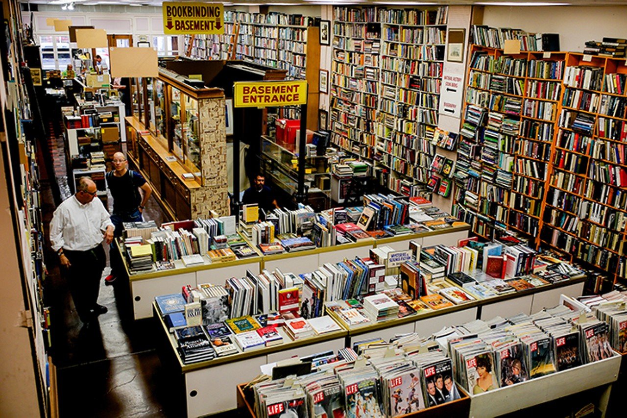Ohio Bookstore
726 Main St., Downtown
Ohio Bookstore is a book lover’s paradise: This shop features FIVE floors full of books and magazines – over 300,000 items in stock at any given time. And as a rare and used book store, you never know what literary gems you’ll discover. And if you need a book that needs repairing or a custom binding, Ohio Bookstore can do that as you explore.