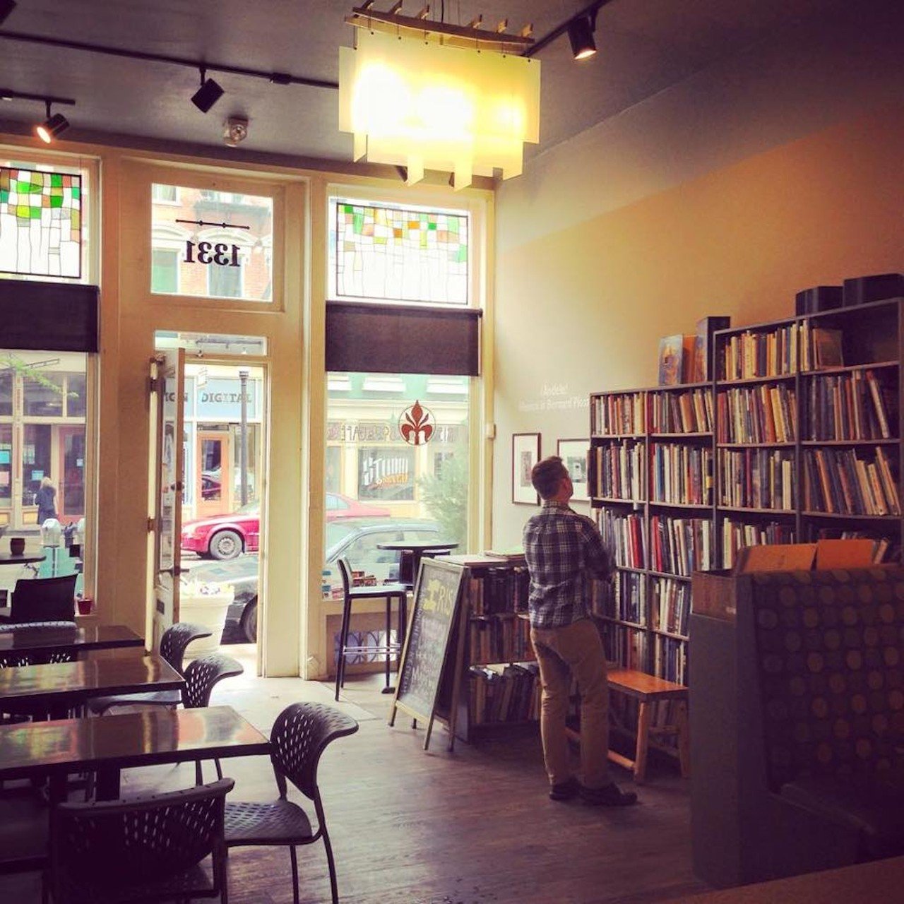 Iris Bookcafe
1331 Main St., Over-the-Rhine
With local food and a global vintage book collection, Iris Bookcafe is for solo adventurer looking for culture and a cozy shop to peruse. Iris Bookcafe carries books on a variety of topics, including film, drama, poetry, fashion and more. They also have a number of books in foreign languages and boast the largest collection of Polish books in Cincinnati. Also come back when the weather is nice and enjoy a locally roasted coffee on their intimate patio.