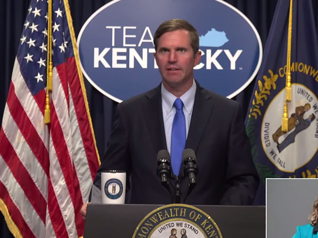 Kentucky Gov. Andy Beshear addresses media on July 19, 2021.