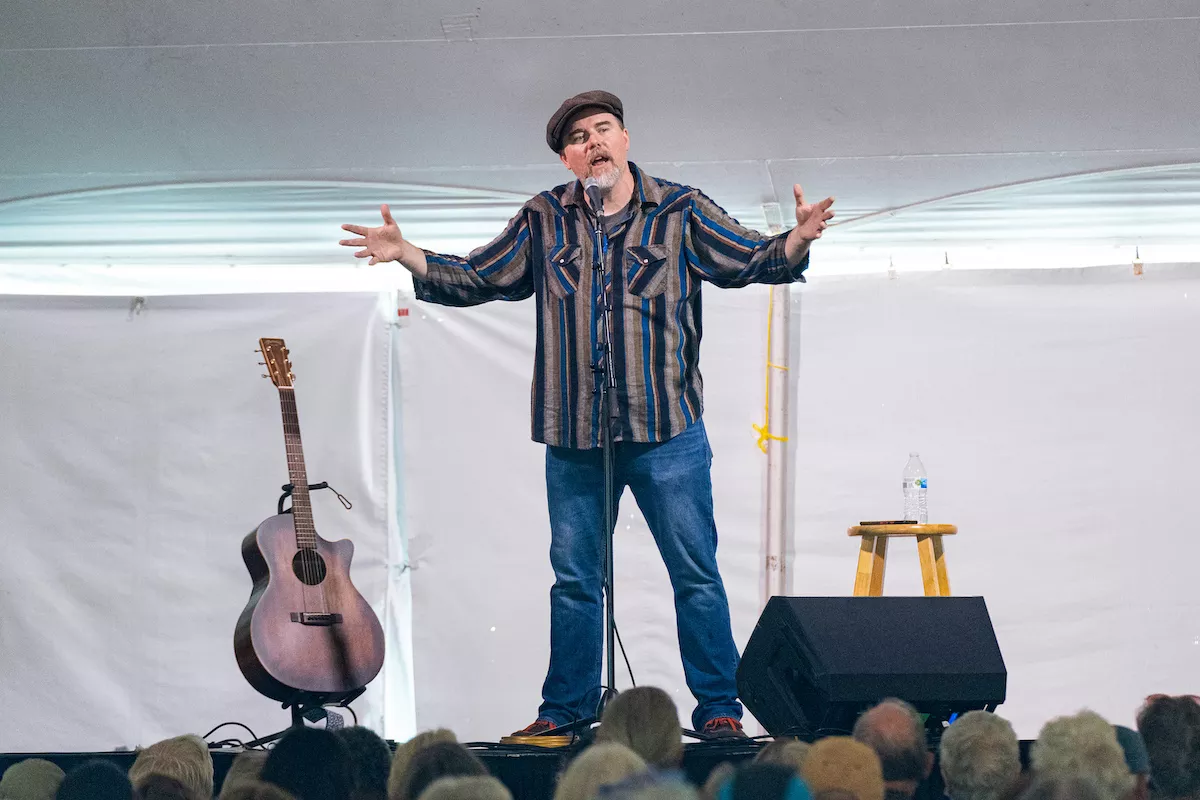 Paul Strickland on stage