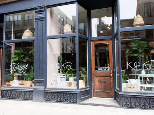 The shared Koko and Forage storefront on Fourth Street in downtown Cincinnati