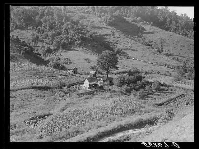 Mountain home, Breathitt County, 1940, photographed by Marion Post Wolcott, 1910-1990.