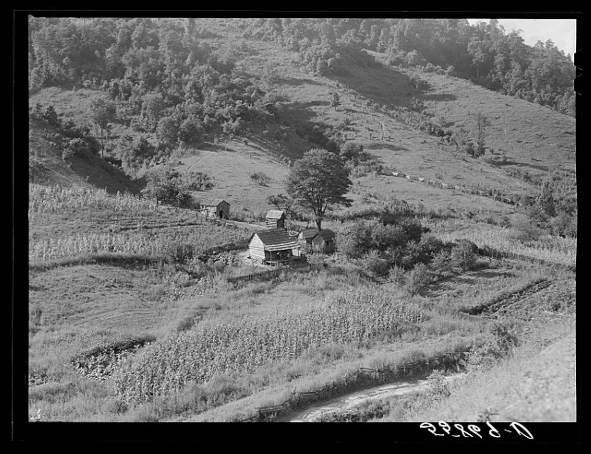 Mountain home, Breathitt County, 1940, photographed by Marion Post Wolcott, 1910-1990.