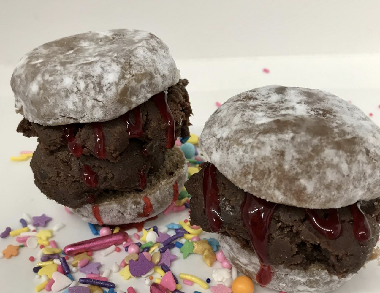 Tres Belle Cakes: Beignet Sliders 
8921 Reading Road, Reading
Two melt-in-your-mouth powdered sugar beignets are filled with edible cookie dough patties. The sweetest burger week deal in town!
