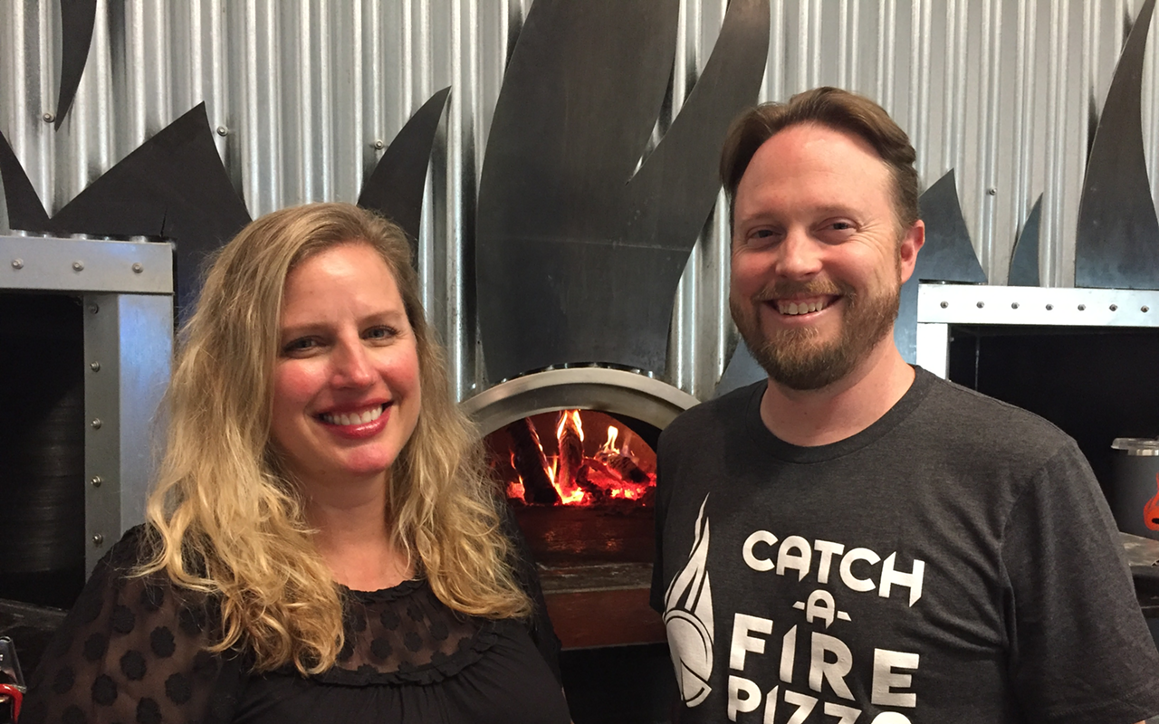 Melissa and Jeff Ledford, founders of Catch-a-Fire Pizza