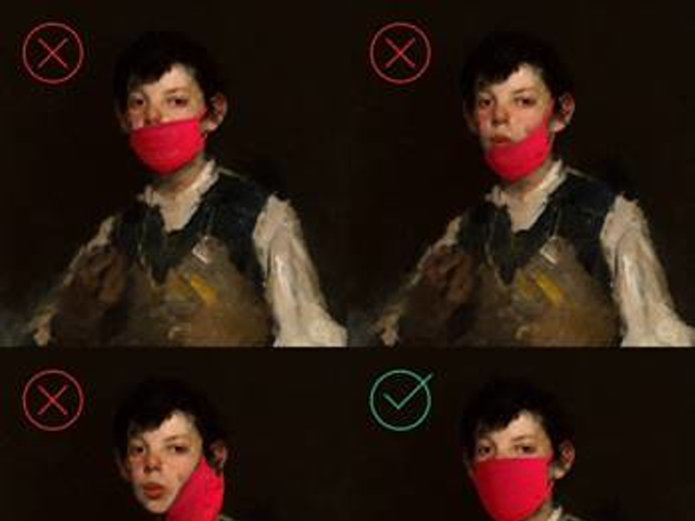 Frank Duveneck’s “The Whistling Boy” demonstrates the proper way to wear a mask.