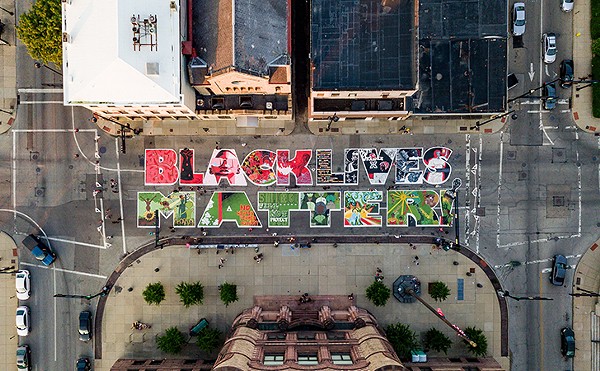 Black Lives Matter Mural on Plum Street.