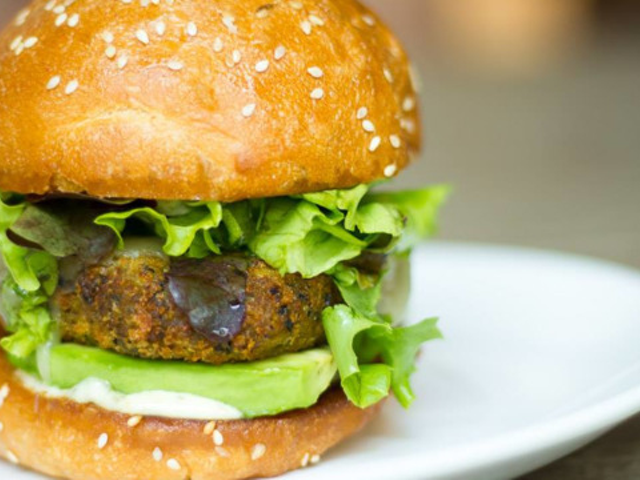 The veggie burger at Maplewood Kitchen & Bar