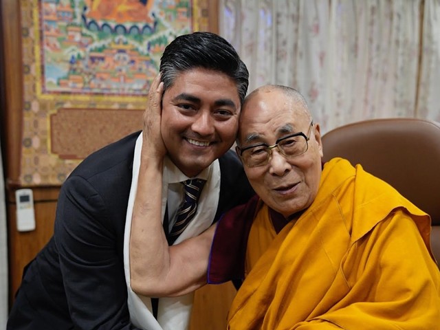 Pureval is the nation's highest ranking Tibetan-American public official. He met the 14th Dalai Lama during a trip to India in December 2022.