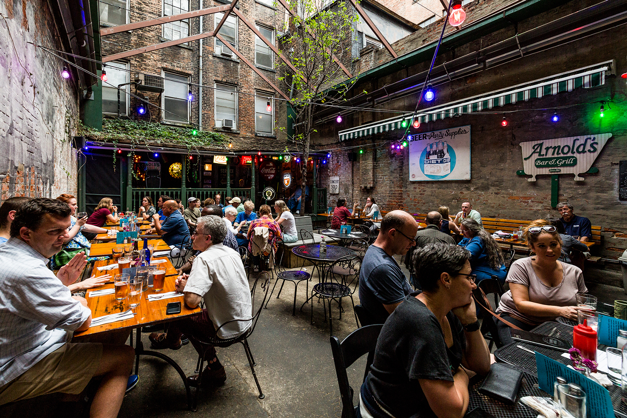 The cheap (strong) drinks and almost daily live music — Bluegrass and Americana to Jazz — complement the awesome interior courtyard, which used to be a stable and carriage house.