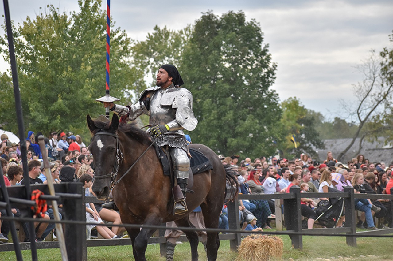 Ohio Renaissance Festival
For weekends steeped in magic, chivalry, Arthurian flair and fantasy vibes, don your favorite corset or suit of armor and pick your favorite themed weekend to join in. Cheer on your favorite jouster with a giant turkey leg in hand, then wash it down with ale.
10:30 a.m.-6 p.m. Saturdays and Sundays through Oct. 27. $23 adult; $21 seniors/military/fire/EMS; $9.50 child. 10542 E State Route 73, Waynesville, renfestival.com.
Photo: Adam Doty