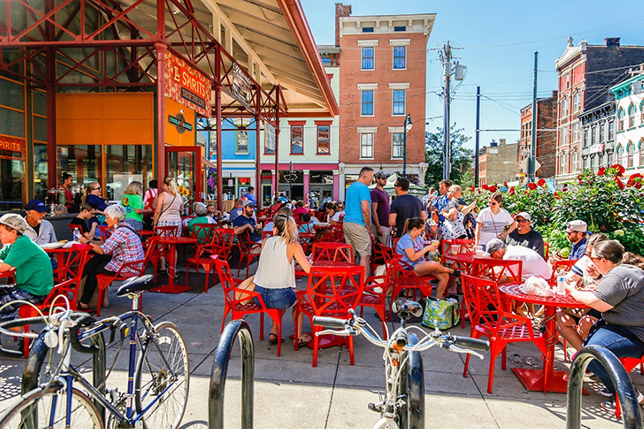Findlay Market Biergarten
1801 Race St., Over-the-Rhine
Summertime means extended hours at this Over-the-Rhine drinking destination. Grab a bite, sit on the iconic Findlay Market chairs and sip on something cold while the sun goes down. Open through October.
Photo: Hailey Bollinger
