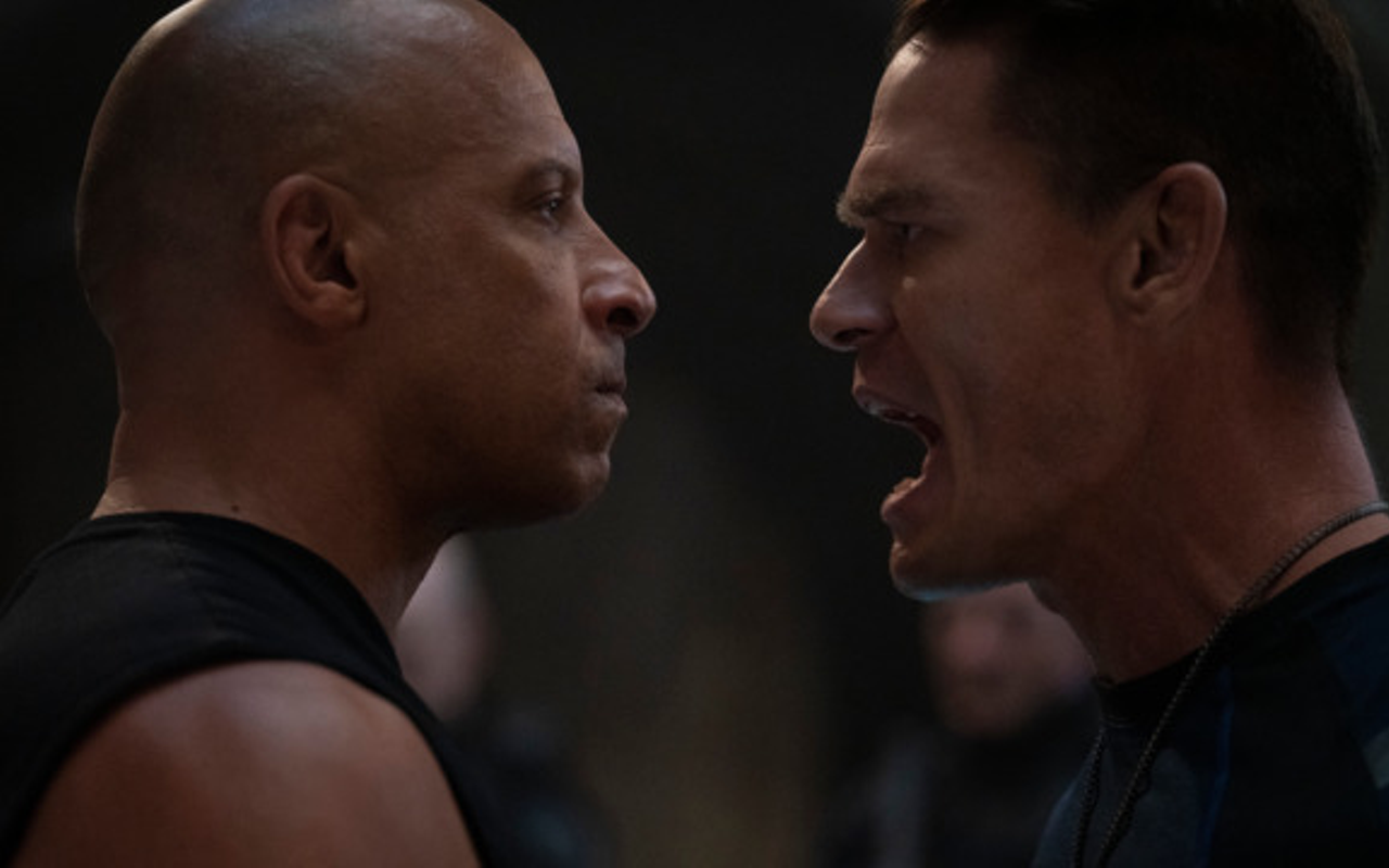 Vin Diesel as Dominic Toretto (left) and John Cena as Jakob Toretto