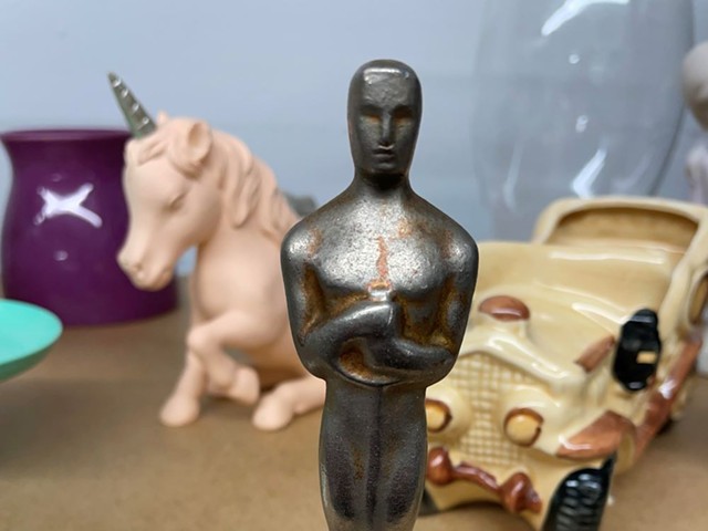 Be Concerned, a food pantry and thrift shop in Covington, discovered a mini Oscar from 1935 in one of its donation boxes.